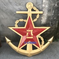 定做八一海军徽 大型悬挂徽章八一海军标志金属立体徽标