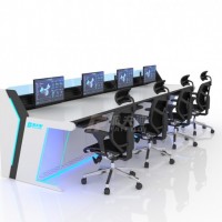 指挥中心控制台电脑桌工作调度平台定制电视墙机柜